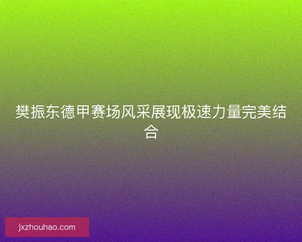 樊振东德甲赛场风采展现极速力量完美结合